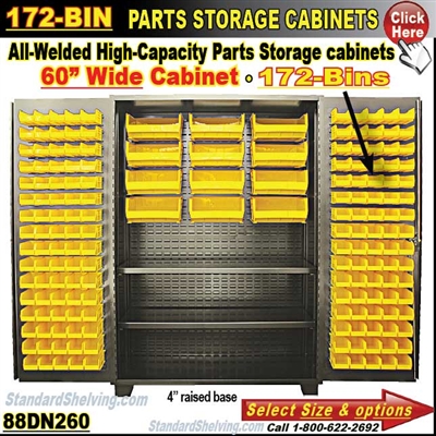88DN260 / 172-Bin Heavy-Duty Storage Cabinet