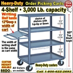 88DO / 4-Shelf Order Picking Truck with writing shelf