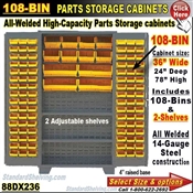 88DX236 / 108-Bin Heavy-Duty Storage Cabinet