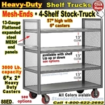 88ED / 4-Shelf MESH-ENDS Stock Transport Truck