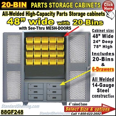 88GF248 / 20-Bin Heavy-Duty Storage Cabinet