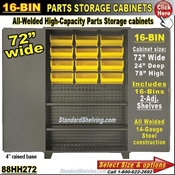 88HH272 / 16-Bin Heavy-Duty Storage Cabinet