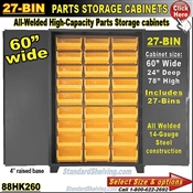 88HK260 / 27-Bin Heavy-Duty Storage Cabinet