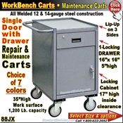 88JX / 1-Drawer Cabinet Narrow Maintenance Carts