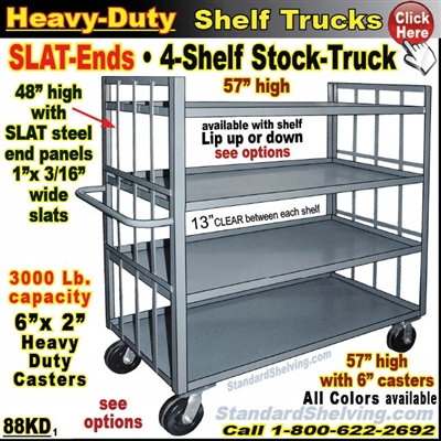 88KD / 4-Shelf SLAT-ENDS Stock Transport Truck