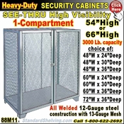 88M11 / Heavy-Duty See-Thru BULK Security Storage Cabinets