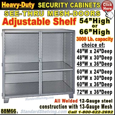 88M66 / Heavy-Duty See-Thru BULK Security Storage Cabinets