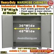 88MU / Heavy-Duty Wardrobe Storage Cabinets