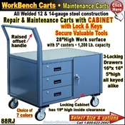 88RJ / 1-Door Cabinet 3-Drawer Maintenance Carts