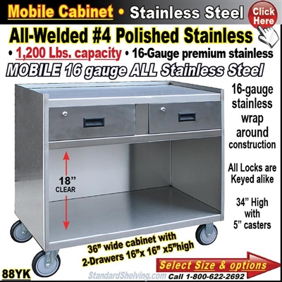 88YK / Stainless Steel Mobile Carts