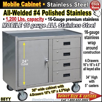 88YY / Stainless Steel Mobile Carts