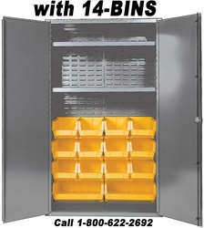 14-BIN SECURITY BIN STORAGE CABINETS,