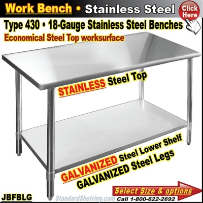 JBFBLG / Stainless Steel Work Benches