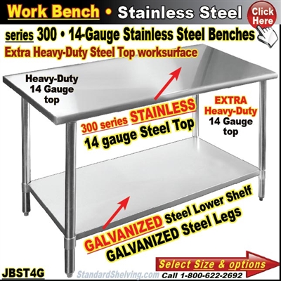 JBST4G / Stainless Steel Work Benches