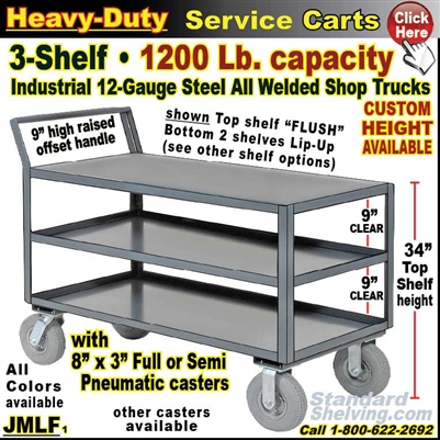 JMLF / Heavy Duty 3-Shelf Service Cart