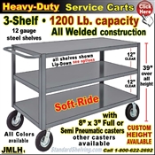 JMLH / Heavy Duty 3-Shelf Service Cart