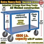 JMSD / Extra Heavy Duty 2-Shelf Service Cart