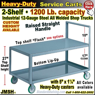 JMSH / Heavy Duty 2-Shelf Service Cart