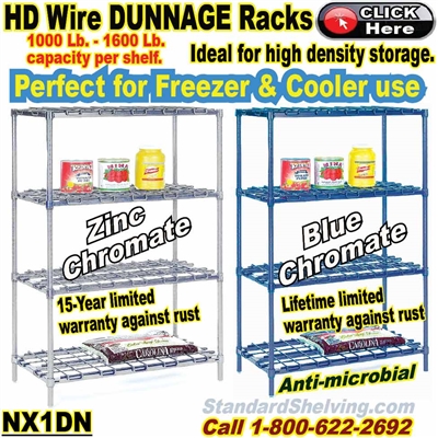 DUNNAGE 4-Shelf Wire Shelving / NX1DN