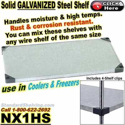 Galvanized Solid Shelves / NX1HS