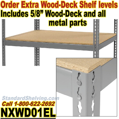 Extra Wood-Deck Rivet Shelves / NXWD01EL