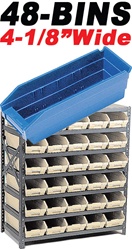 ECONOMY 48-BIN SHELVING STORAGE SYSTEM (QS4839) 48 BINS