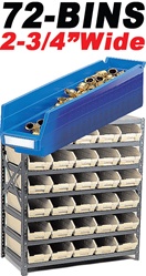 ECONOMY 72-BIN SHELVING STORAGE SYSTEM (QS7239) 72 BINS