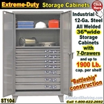 ST104 / Extreme Duty 7-Drawer Storage Cabinet