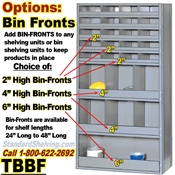 Optional Bin-Fronts for Steel Shelving / TBBF