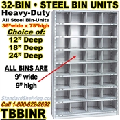 32-Bin Openings Steel Shelf Unit / TBBINR32