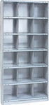 STEEL BIN UNIT WITH 18-OPENINGS, UNIT 75"HIGH (TBQ)