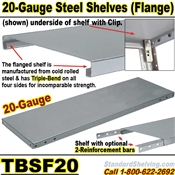 Extra 20 gauge Steel Flange Shelves / TBSF20