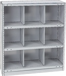 STEEL BIN UNIT WITH 9-OPENINGS, UNIT 40"HIGH (TBV)