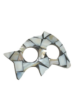 Dolphin Coconut Clip Mother Of Pearl Pieces