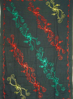Reggae - Solid Black with Red, Gold, Green Embriodery