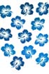 Twelve Hibiscus White Sarong with Blue Flowers