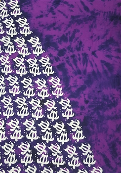 Plus Size Purple With Diagonal Hawaiian Turtle Print