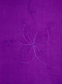 Embroidered Solid Purple
