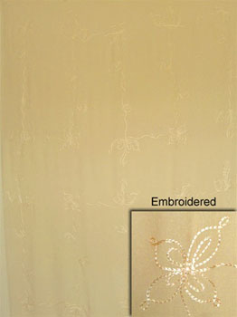Embroidered Solid Beige