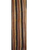 Half Size Striped Sarong In Brown and Black with Embroidery