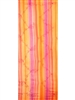 Half Size Striped Sarong In Pinks and Oranges with Embroidery