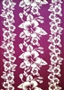 Purple Sarong With White Hibiscus Patterns