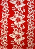 Red Sarong With White Hibiscus Patterns