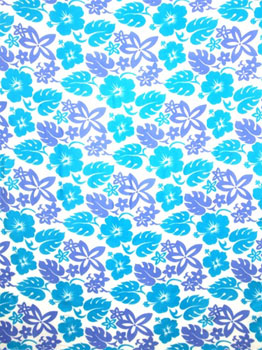 Busy Floral Pattern in Blues