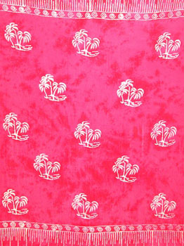 Batik Pink With Palm Trees