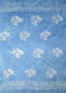 Batik Blue With Palm Trees