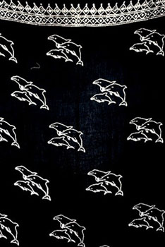 Batik Black With Dolphins