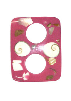 Pink Buckle Clip with Abalone Shell