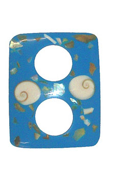 Blue Buckle Clip with Abalone Shell