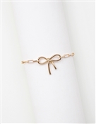 Gold Bow on Chain 7.5"-8" Bracelet